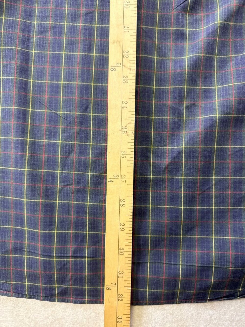 Ralph Lauren Blake Men's XL Plaid Button Front Shirt Blue Green 100% Cotton - Picture 7 of 9